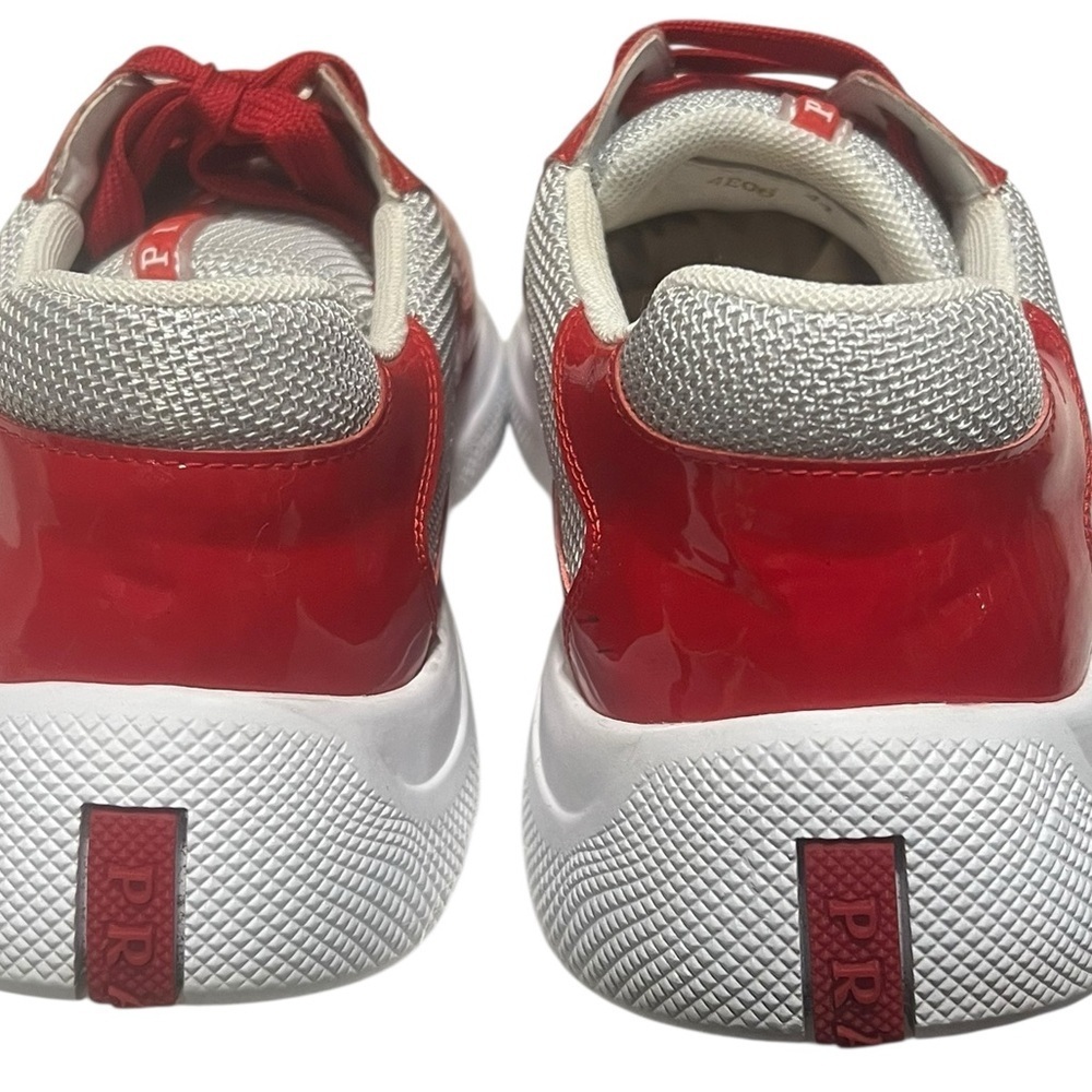 Prada Red and White Athletic SneakersSize EU 44 US 10-10.5 - Picture 7 of 15